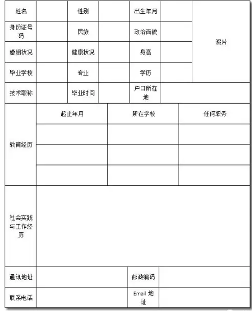 word个人简历制作教程